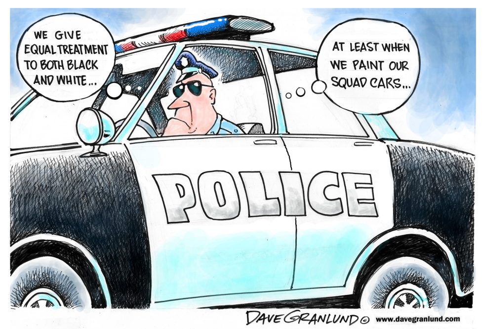  POLICE BLACK AND WHITE by Dave Granlund