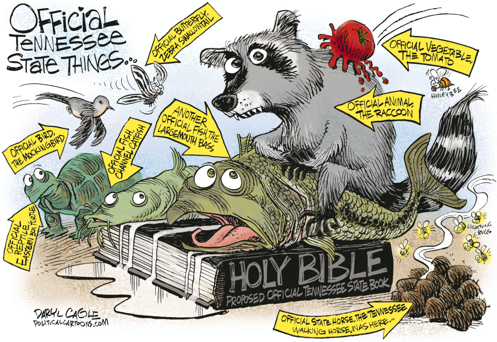  THE BIBLE AND OTHER OFFICIAL TENNESSEE STUFF by Daryl Cagle