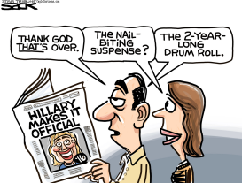 HILLARY ANNOUNCES by Steve Sack