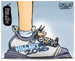 HILLARY TIES UP LIBERALS by John Cole