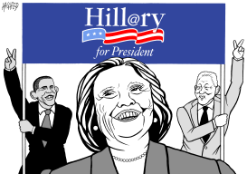 HILLARY RUNS FOR PRESIDENT by Rainer Hachfeld