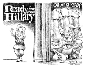 WHO'S READY FOR HILLARY by John Darkow