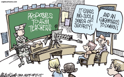 GUNS IN CLASSROOM by Mike Keefe