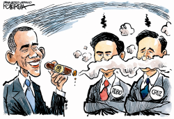 OBAMAS CIGAR by Jeff Koterba