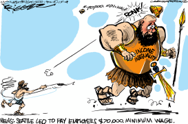 70,000 MINIMUM WAGE by Milt Priggee