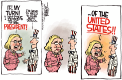 HILLARY DETAILS by Rick McKee