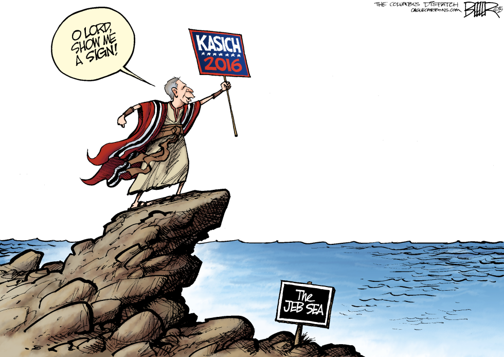  KASICH - PRESIDENTIAL PRAYER by Nate Beeler