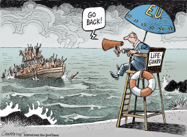 EUROPEAN LIFEGUARD by Patrick Chappatte