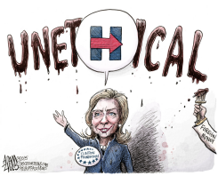 HILLARY'S IMAGE PROBLEM by Adam Zyglis