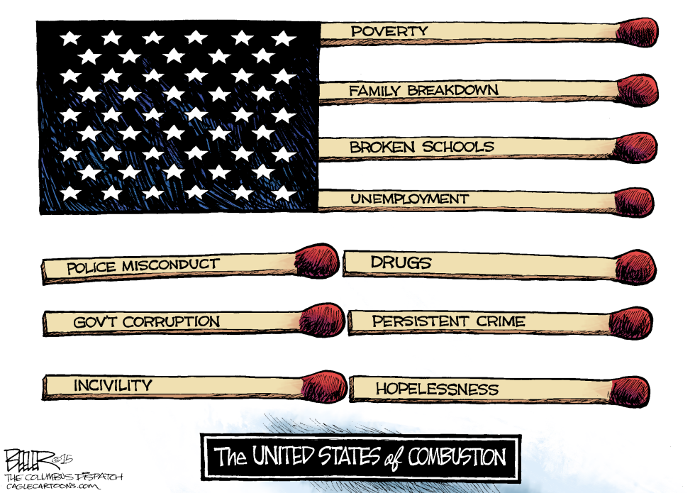  FLAMMABLE FLAG by Nate Beeler