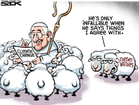 POPE CLIMATE CHANGE AND CONSERVATIVES by Steve Sack