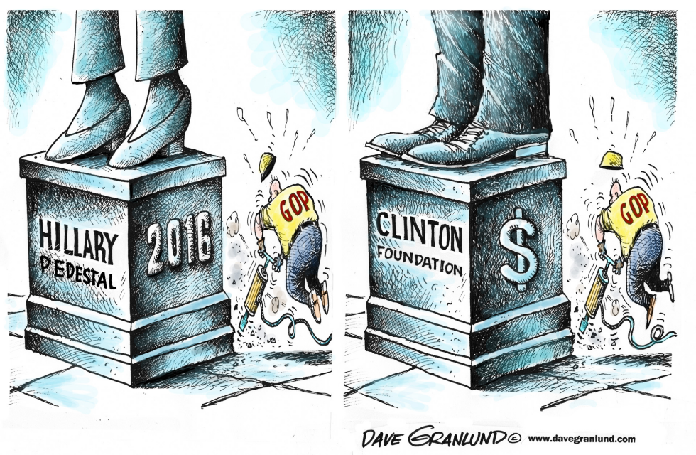  CLINTONS AND GOP by Dave Granlund