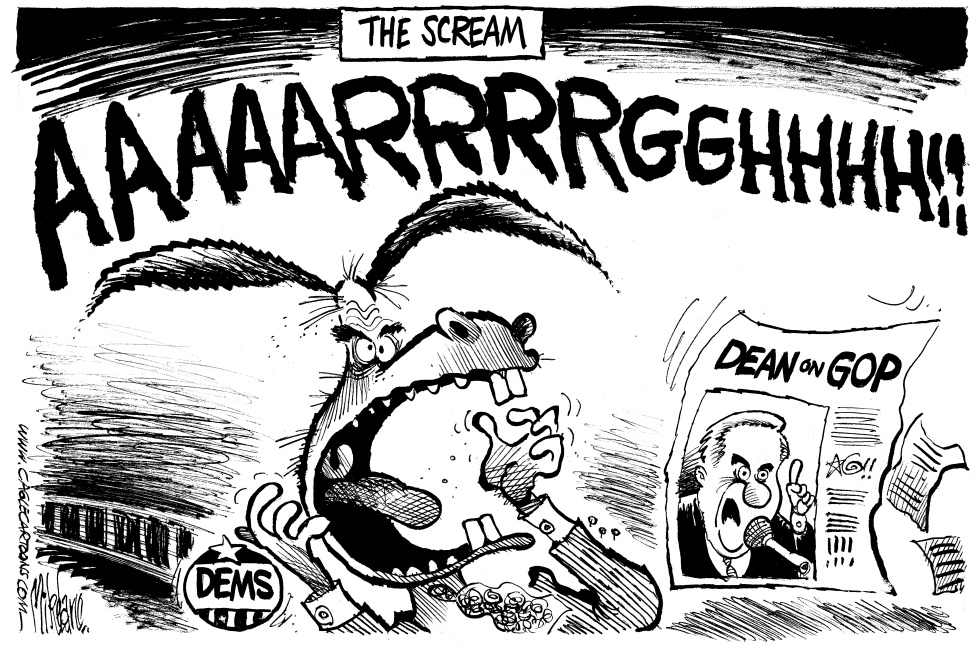  THE DEMOCRATIC SCREAM by Mike Lane