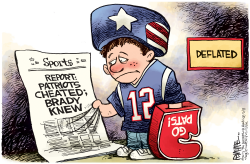 PATS FAN DEFLATED by Rick McKee