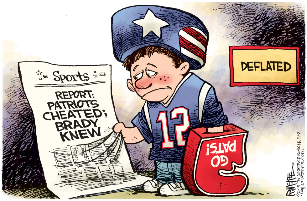  PATS FAN DEFLATED by Rick McKee