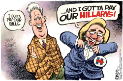 CLINTON BILLS by Rick McKee