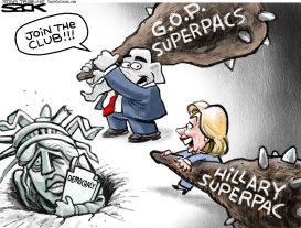 HILLARY SUPERPAC by Steve Sack