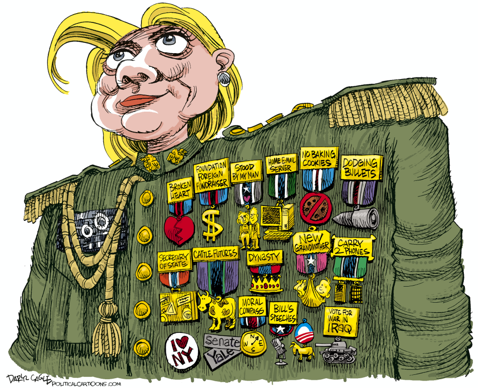  HILLARY THE COMMANDER IN CHIEF by Daryl Cagle