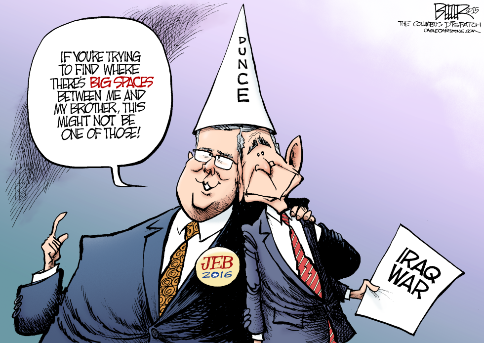  BUSH BROTHERS by Nate Beeler