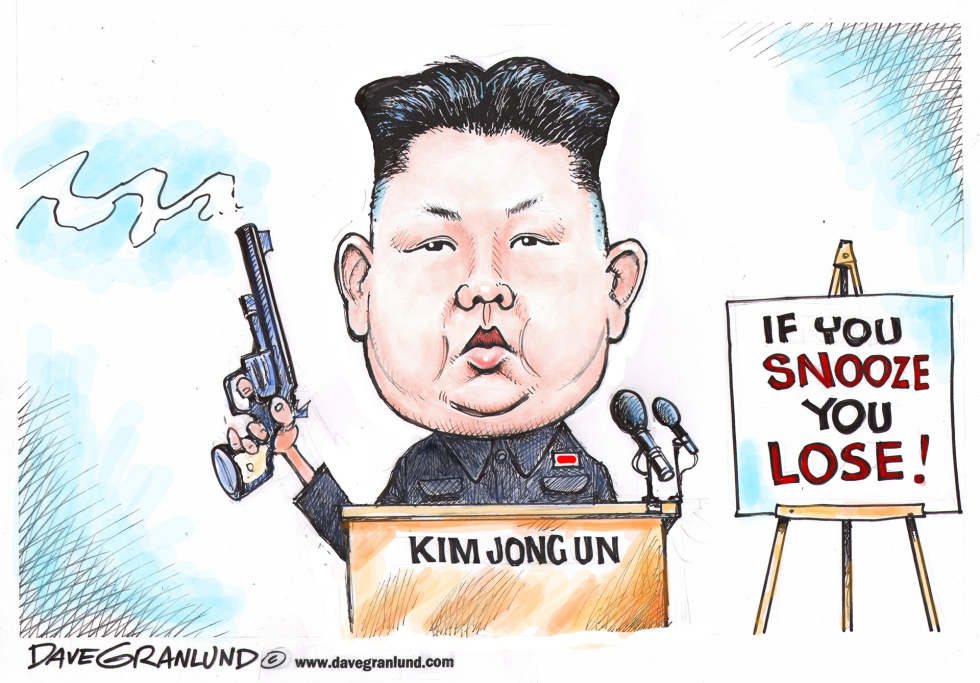  KIM JONG UN AND SNOOZING by Dave Granlund