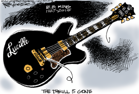 BB KING RIP by Milt Priggee