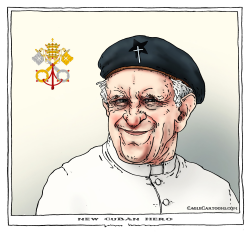 POPE, FRANCIS, CUBA, RAOUL CASTRO, CHE GUEVARA by Joep Bertrams