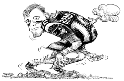 TOM BRADY SE DESINFLA by Daryl Cagle