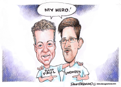 RAND PAUL AND EDWARD SNOWDEN by Dave Granlund