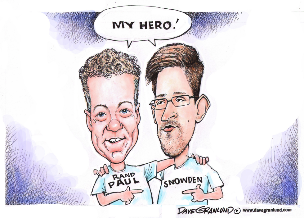  RAND PAUL AND EDWARD SNOWDEN by Dave Granlund