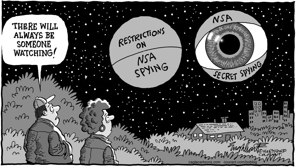  NSA SPYING RESTRICTIONS by Bob Englehart