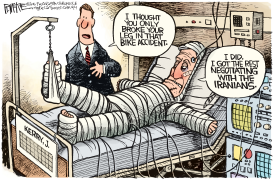 KERRY BROKEN LEG by Rick McKee