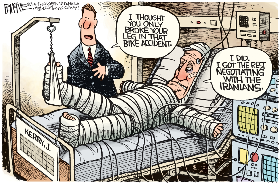  KERRY BROKEN LEG by Rick McKee