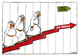 THE STAIRCASE TO OPEC MEETING  by Christo Komarnitski