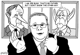 JEB BUSH ON EUROPE TRIP by Rainer Hachfeld