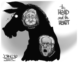 CLINTON AND SANDERS by John Cole