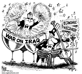 WAR IRAQ AND THE ECONOMY by Mike Lane