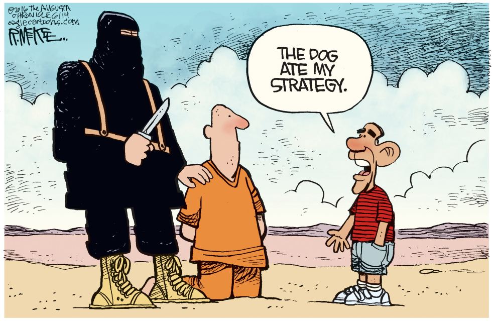  OBAMA ISIS STRATEGY by Rick McKee