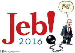 JEB PUNCTUATION MARK by Nate Beeler