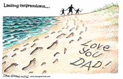 FATHER'S DAY FOOTPRINTS by Dave Granlund