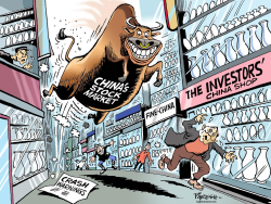 CHINA'S BULL AND CHINA SHOP by Paresh Nath