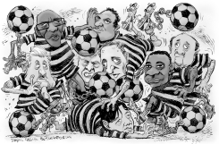 FUNCIONARIOS DE FIFA EN TRAJE DE PRISION by Daryl Cagle