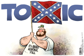 CONFEDERATE FLAG by Rick McKee