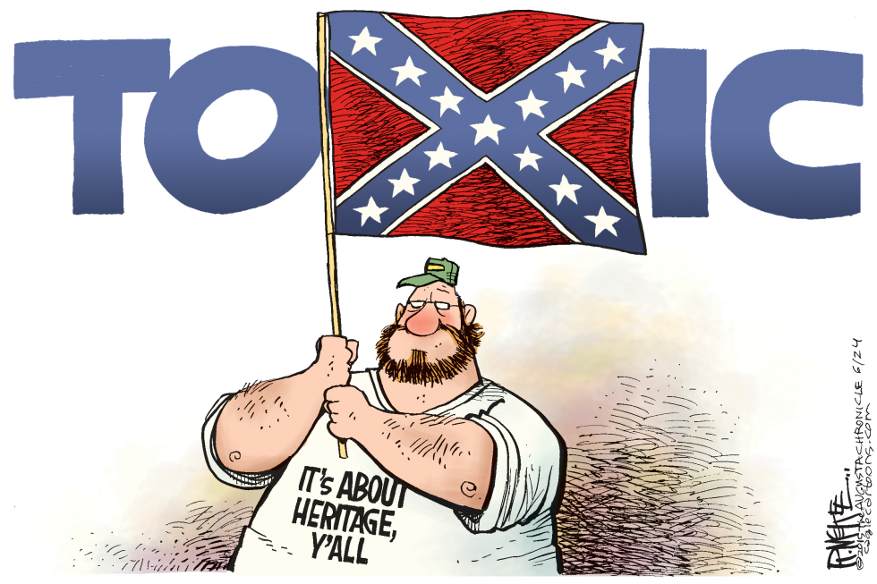  CONFEDERATE FLAG by Rick McKee