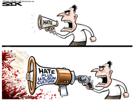 HATE PLUS GUNS by Steve Sack