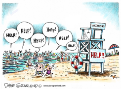 LIFEGUARD SHORTAGE by Dave Granlund