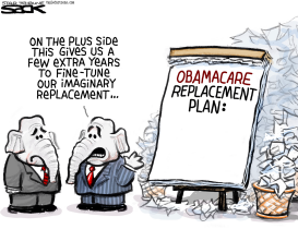 OBAMACARE REPUBLICAN REACTION by Steve Sack