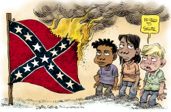 NO SALUTING THE CONFEDERATE FLAG by Daryl Cagle