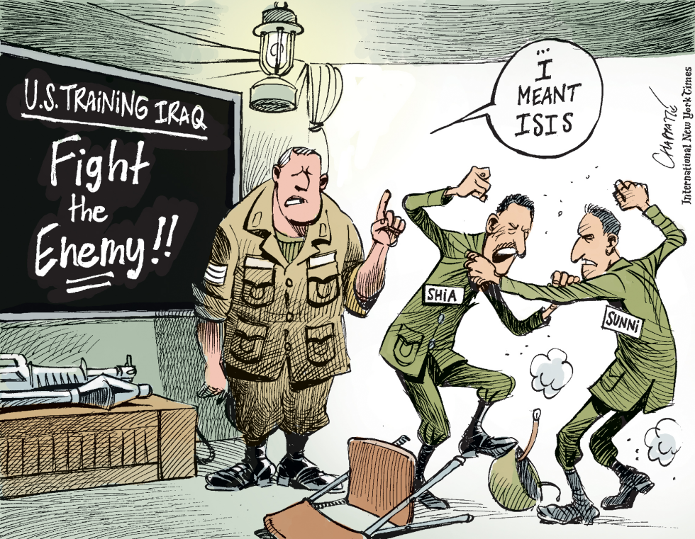  MORE US TRAINERS IN IRAQ by Patrick Chappatte