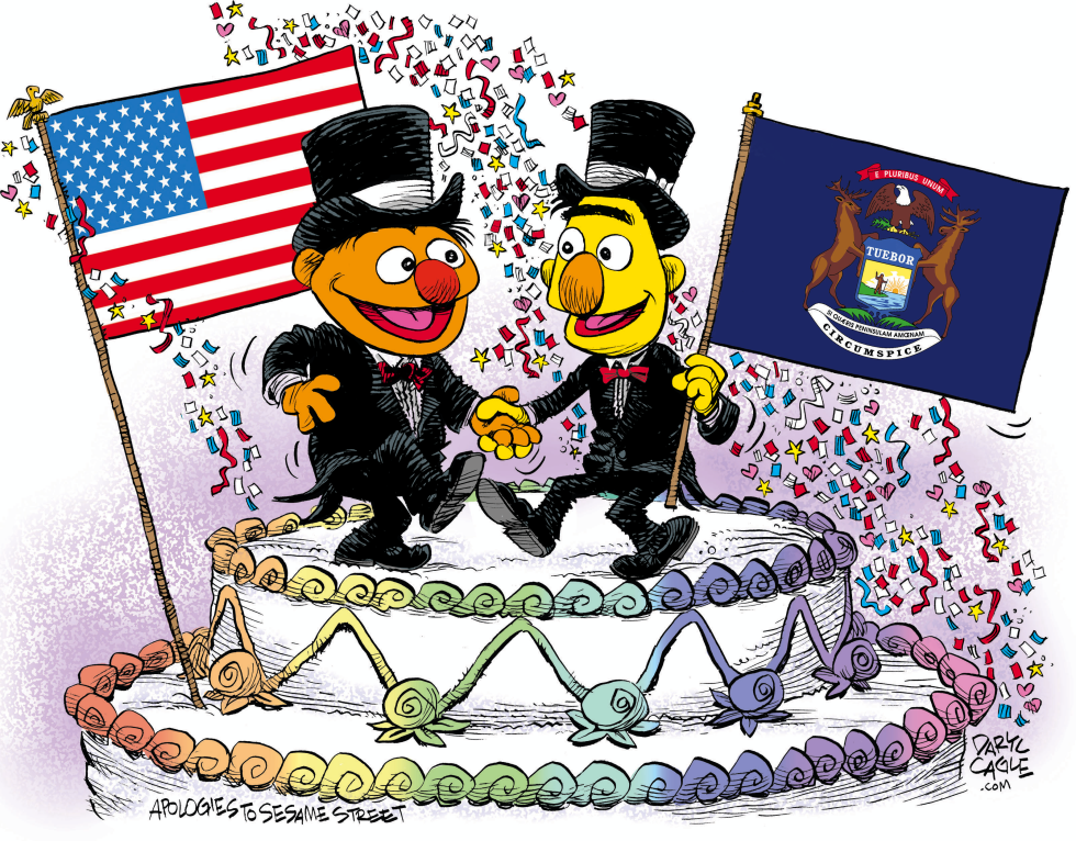  MICHIGAN MARRIAGE EQUALITY CELEBRATION by Daryl Cagle