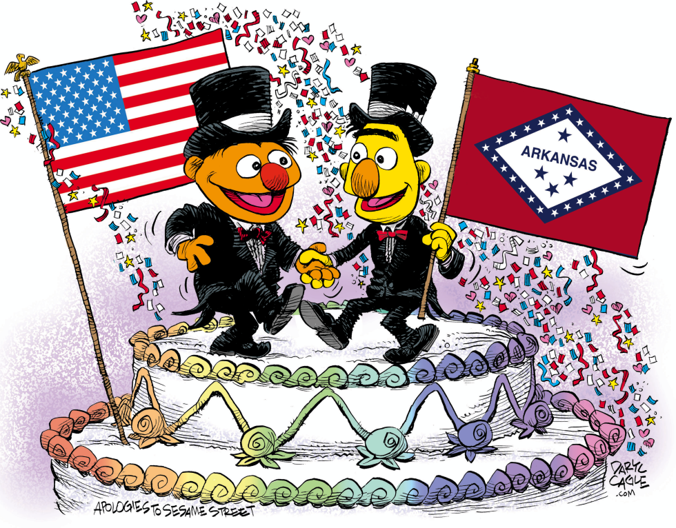  ARKANSAS MARRIAGE EQUALITY CELEBRATION by Daryl Cagle